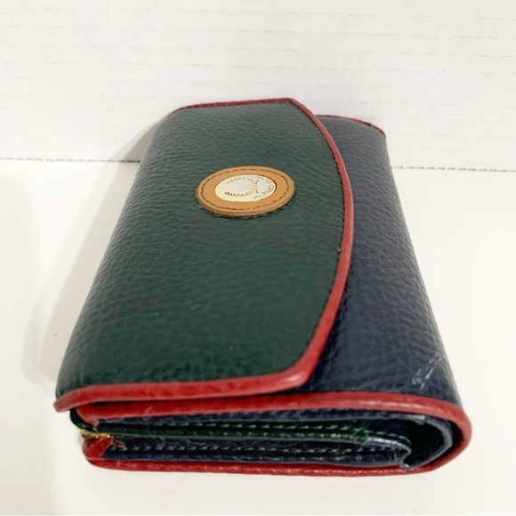 Vintage Alfred Sung Tri-Color Leather Wallet Flap with Snap Closure Change Purse - Picture 4 of 13
